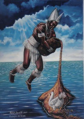 mundo - Olodumaré e Iemanjá na criação do mundo Oduduwa